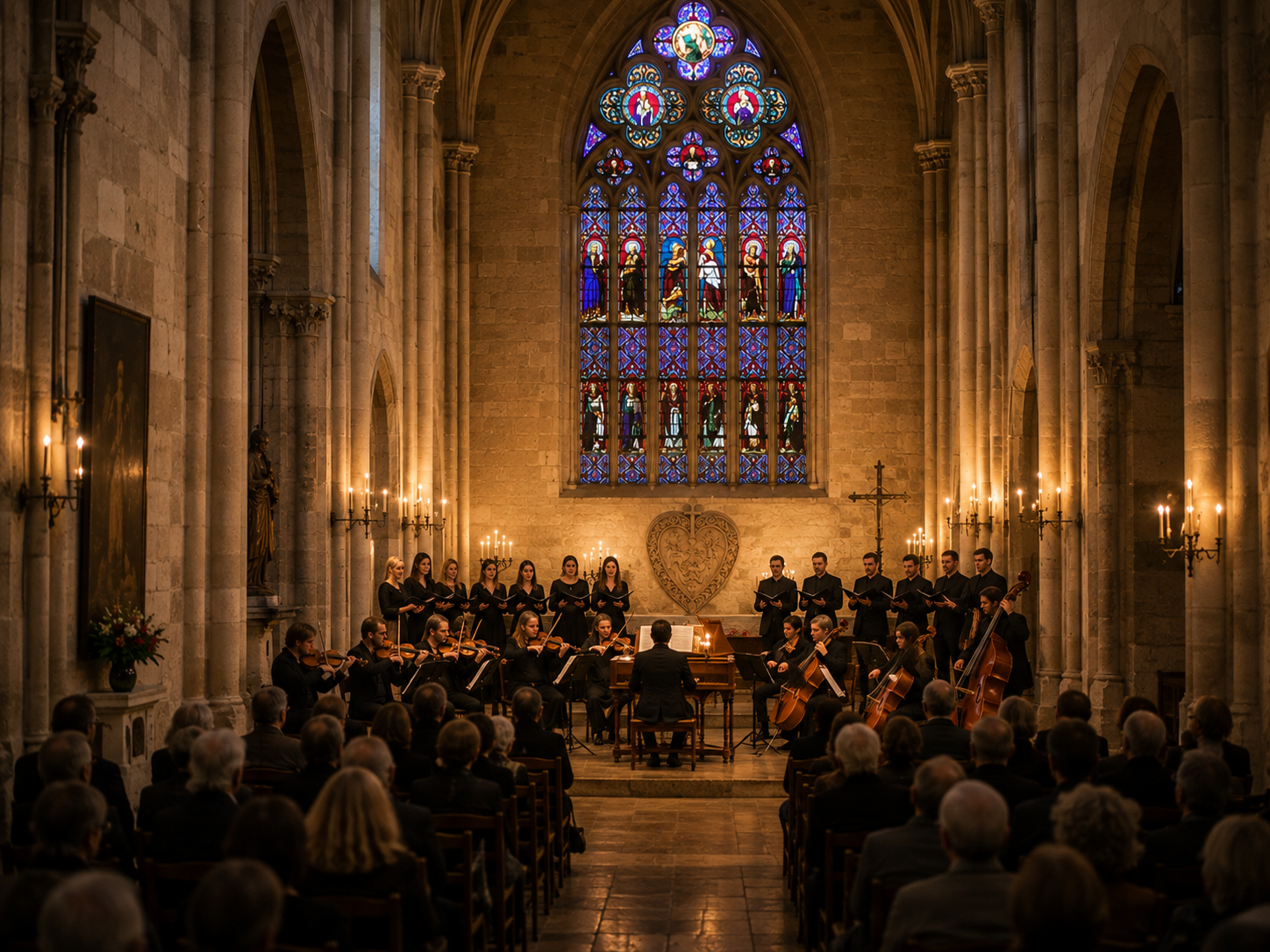 Un concert de musique baroque à Saint-Jean-de-Malte, Aix-en-Provence, reconstitution